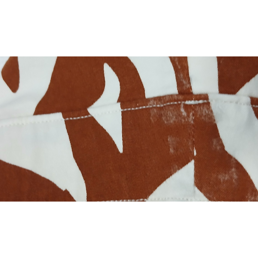 Zebra Print High Rise Shorts Rust Brown White Animal Print Summer Boho XL - Picture 9 of 10